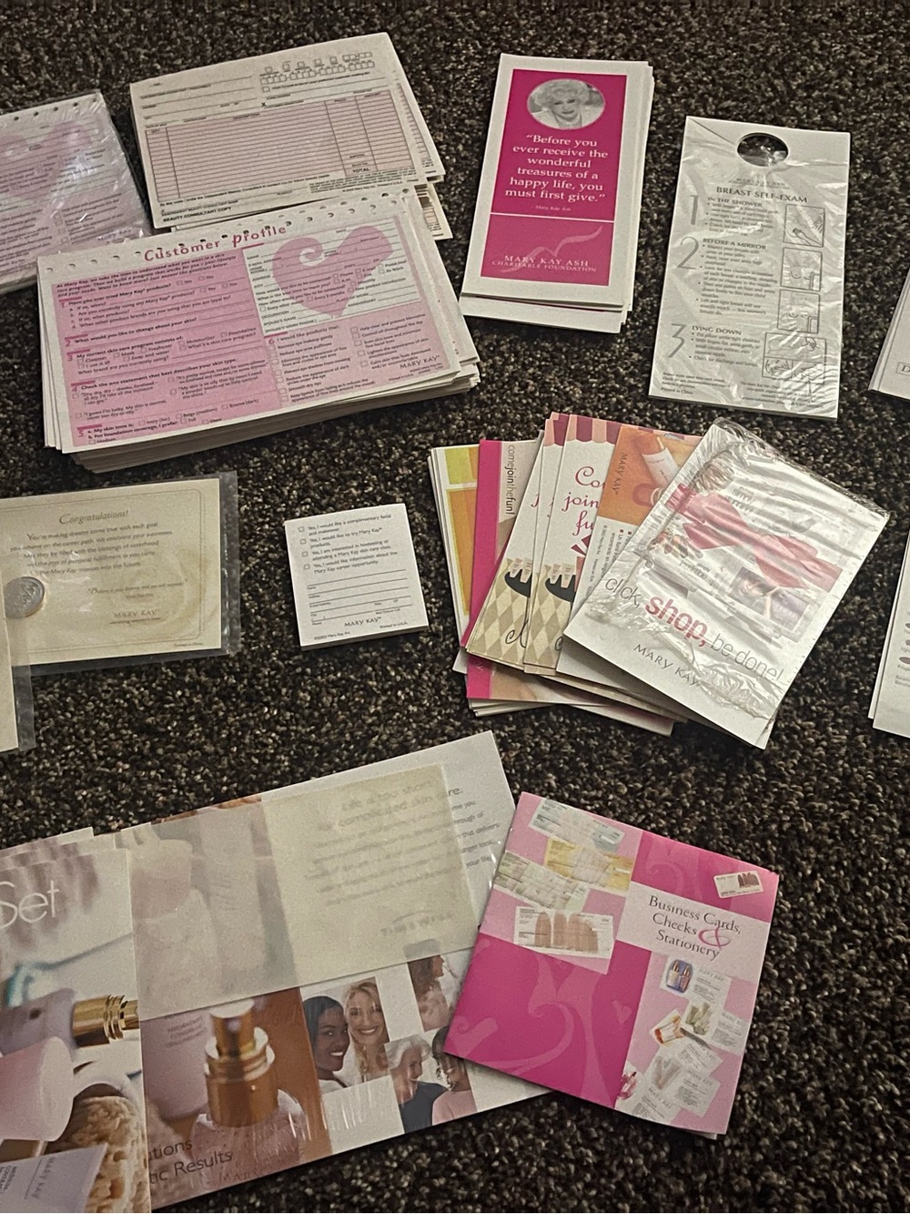 Mary Kay Pink and White Promotional Paper Assortment